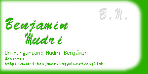 benjamin mudri business card